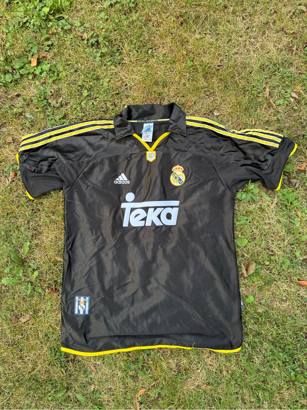Adidas Real Madrid Men’s Black & Yellow Soccer Jersey - Teka Sponsor